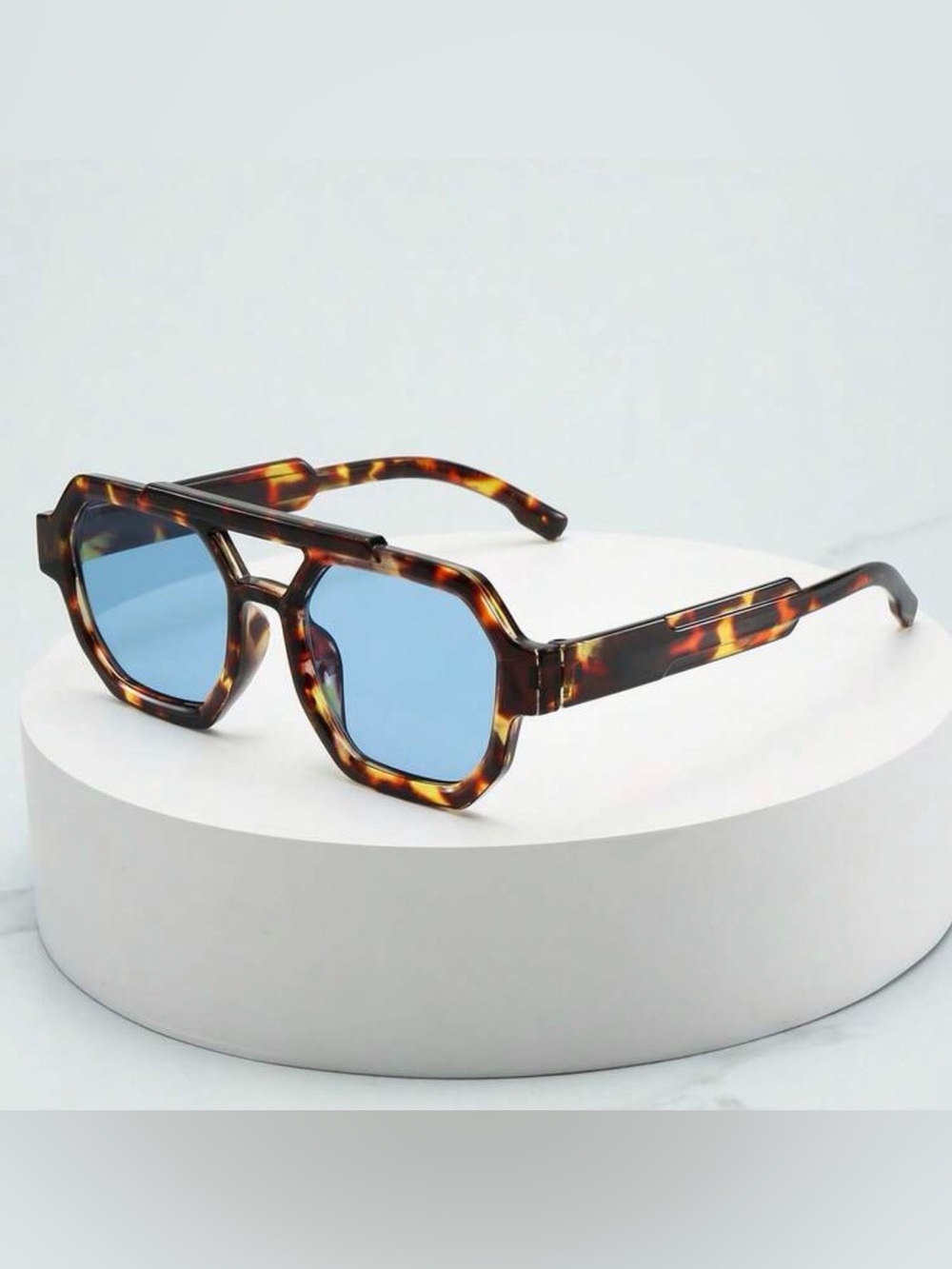 Tortoise Sunglasses in Brown & Blue Like New